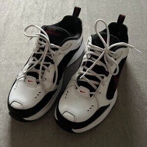 Nike Air Monarch IV Sneakers Men 12 White Leather Athletic Shoe Trainers Walking